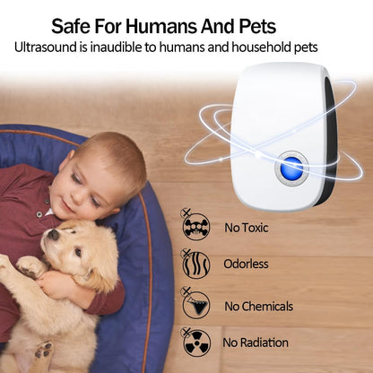 2026 Upgraded Ultrasonic Pest Control Repeller, Indoor Mouse Repellent for Rat, Mice, Rodent, Roach,Cockroach, Insect, Mosquito Electronic Plug in Pest Control 6 Packs