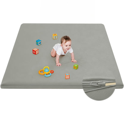 ILPEOD Waterproof Baby Play Mat for Floor Memory Foam 74 * 50 Cushion Playpen Playmat Tummy Time Crawling Mat Nursery Rug Thick Pad Create Soft & Safe Area for Infants,Toddler,Kids,Grey
