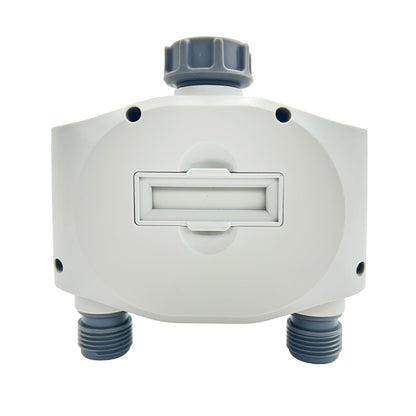 Gilmour Dual Outlet Water Timer for Garden Hose, Programmable Automatic Watering System, LCD Screen, Rain Delay, Battery Operated