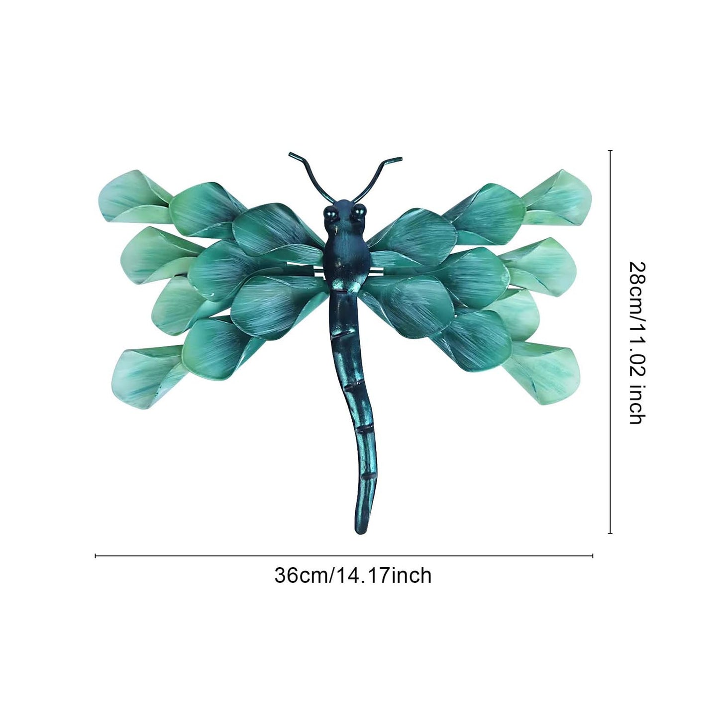 LIFFY Metal Dragonfly Wall Decor Handmade - Outdoor Metal Wall Art Decor for Patio Garden Fence Living Room, Bedroom, Dragonfly Gifts