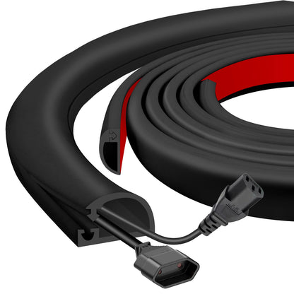 Silicone Wall Wire Hider, Side Open Wire Covers for Cords on Wall, 10FT Self-Adhesive Flexible Cord Hider for Mounted TV, Home Office, Cavity 0.63" W x 0.31" H