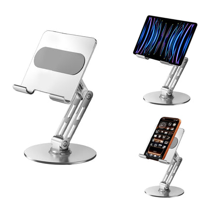 ITEUU for iPad Stand Holder Adjustable Tablet Stand for Desk ，360 Rotating Metal Mount for 4-13 inch Devices, Compatible with iPad iPhone Tablet Kindle TAB Surface/Switch Holder for Desk
