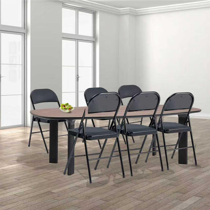Usnipoya Folding Chairs 10 Pack Black with Padded Seats, 350-LBS Heavy Duty Metal Frame, Portable Design for Commercial Use, Party Events Wedding Outside, No Assembly Required