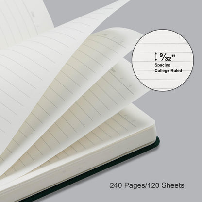 COMIX 12 Pack Lined Journal Notebooks for Women & Men, 240 Pages, Medium 5.5" x 8.3", Hardcover, Journaling Notebook for Work & Note Taking, Fits for School Home Business, Journals for Women, Men