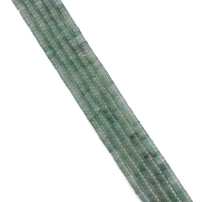 BEADIA Natural Green Aventurine Spacer Beads Caps Loose Semi Gemstone for Beading Jewelry Making 6mmx3mm 38cm