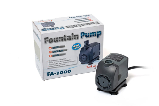 Jebao FA-2000 530GPH Submersible Fountain Pump for Hydroponics, Aquaponics, Waterfall, Fish Pond