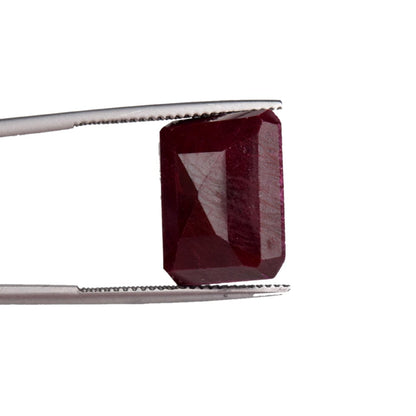 15.00 Carat. Egl Certified Red Ruby Emerald Shape Loose Gemstone - Natural Gem for Jewelry Making Uses AQ-727