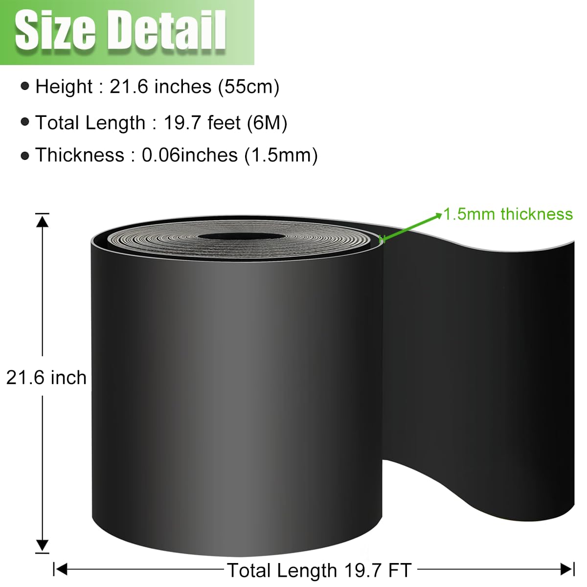 Tree Root Barrier Bamboo Barrier, Tree Root Protector Bamboo Shield Plant Grass Weed Substrate Controller, Heavy Duty Control System for Sidewalks Roads Driveways, Landscape Edging Block 19.7FT*21.6IN