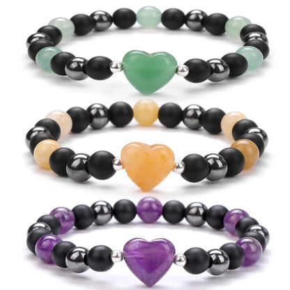 Natural Heart Shaped Tiger Eye Stone Beads 10mm Loose Crystal Healing Beads for DIY Necklace Bracelet Making Gemstone Craft Supplies