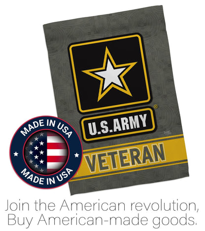 US Army Veteran Garden Flag - Armed Forces Rangers United State American Military Retire Official - House Decoration Banner Small Yard Gift Double-Sided Made in USA 13 X 18.5
