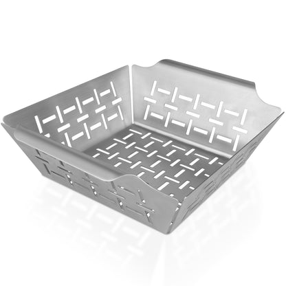Grill Basket for Veggies, 7" Grilling Basket Replacement for Weber Grills Basket, vegetable Grilling Baskets for Weber Outdoor Grill Accessories, Stainless Steel Baskets for Veggies Fish Meat Food Camping