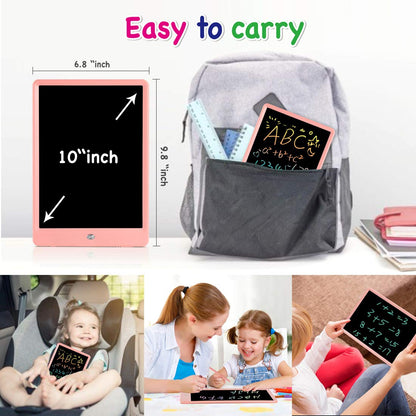 ORSEN LCD Writing Tablet 10 Inch, Colorful Doodle Board Drawing Pad for Kids, Toddler Toys for 3 4 5 6 7 8 Year Old Girls Boys Gifts (Pink)