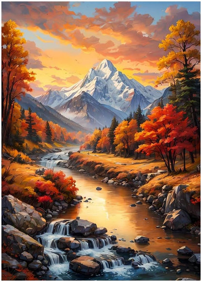 KEUASDV Diamond Painting Kits for Adults, Forest Landscape 5D DIY Diamond Art Kits Full Drill Diamond Dots for Gift Wall Decor and Relaxation Gem Arts 12x16 inch