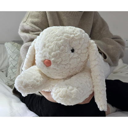Hofun4U Rabbit Plush Pillow, Rabbit Stuffed Animal, Rabbit Plush Long Body Pillow for Kids Adults (White,35 inch)