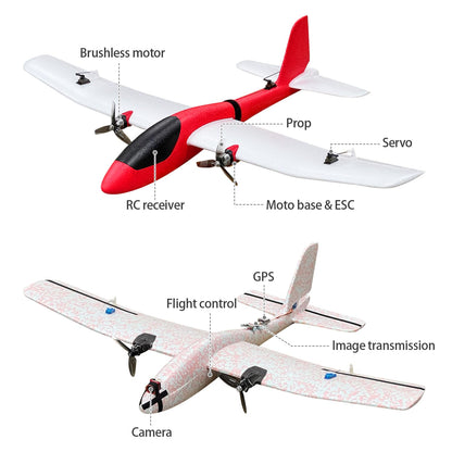 HAWK'S WORK 86cm EPP Foam Glider, Super Large Hand Throw Airplane Toy for Kids Outdoor Play & STEM Learning, Ideal Blank Airframe for DIY RC Conversion (XL, 2 Pack)