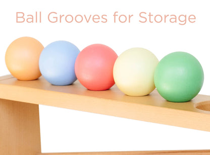 Montessori Ball Tracker Wooden Ball Drop - Wood Toys for 3 Year Old - Educational Toy for Baby and Toddler - Ramp Maze Run Track Toy - First Birthday Gift 18 Months