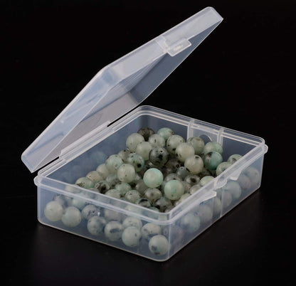 Natural Stone Beads 100pcs 8mm Green Grass Agate Taiwan Green Jade Round Stone Beading Loose Gemstone Hole1mm DIY Smooth Beads for Bracelet Necklace Earrings Jewelry Making (Green Grass Agate, 8mm)
