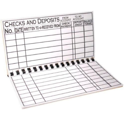 Jumbo Print Check Register Book - Large Print, Easy-to-Read, Spiral Bound, 56 Pages for Personal Accounting, Easy Transaction Reference, 10"L x 5¼"W