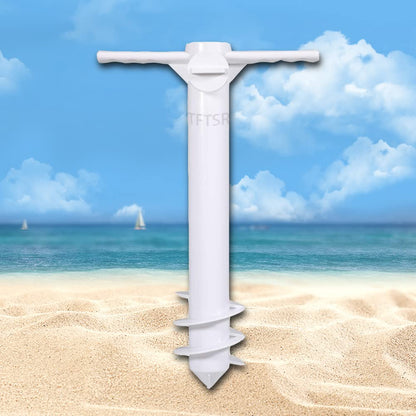 TFTSR Patio Beach Umbrella Sand Anchor Hanging Hook Set,Base with Adjustable Screw,One Size Fits All,Hang Objects and Stand Strong Winds