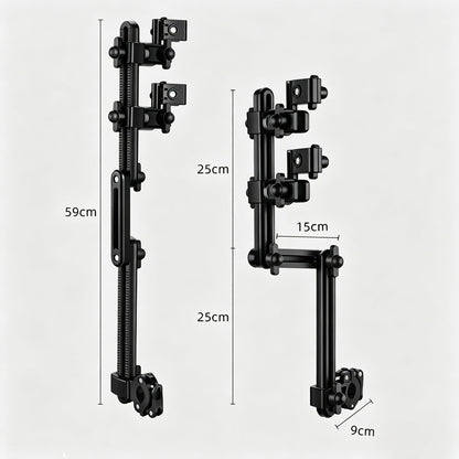 Universal Umbrella Clamp Holder, for Wheelchair, Beach Chair, Kayak, Camping, Deck Railing - Heavy Duty 360° Gear Lock Adjustable Non-Slip Mount for Fishing, Baseball, Gardening