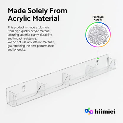 HIIMIEI Business Card Holder for Wall: Acrylic Gift Card Holder Wall Mount, 2 Pack Clear Hanging Rack Card Holder Display, Horizontal Multiple Business Card Holder Organizer for Office (8 Slots)