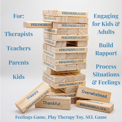 Feelings Builder - Therapy Games for Kids & Teens, Therapist Office Must Haves, Anger Management Toys, CBT Game for Kids, Teens, and Adults, Therapy Tools, Mental Health Games, ADHD Tools