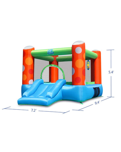 ACTION AIR Bounce House, Inflatable Bounce House with Air Blower, Bouncy Castle with Durable Sewn and Extra Thick, Family Backyard Jump House, Great Gift for Kids