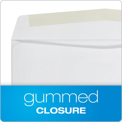 Quality Park #10 Envelopes, Letter Size White Mailing Envelopes, 4-1/8x9-1/2 Inch, No Window Business Envelopes, Gummed Closure, 500/Box (QUA90020)
