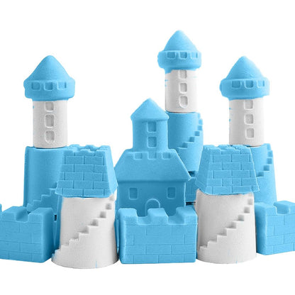 G.C Sensory Bin for Girl Kid Toy, Play Sand Art Kit with Sandbox/2lb Sand/Castle/Molds/Princess Figure, Winter Sensory Toy Christmas Birthday Gift for Girl Toddler Ages 3 4 5 6 7 8