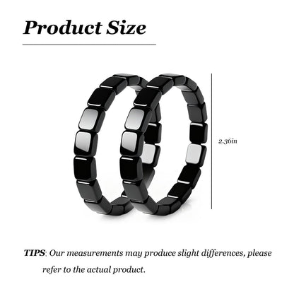 Long tiantian Hematite Bracelet Men Hemios Hematite Hemys Black Beaded Healing Energy Birthday Jewelry Gifts for Husband Brother Boyfriend