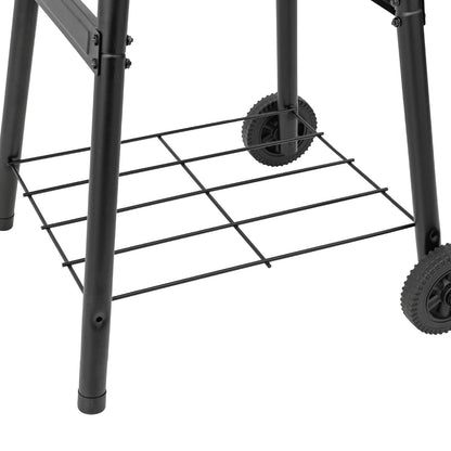 Char-Griller® King-Griller Gambler Charcoal Grill and Smoker with Damper Smoke Control, Cast Iron Grates, and Side Shelf, 315 Cooking Square Inches in Black, Model E1416