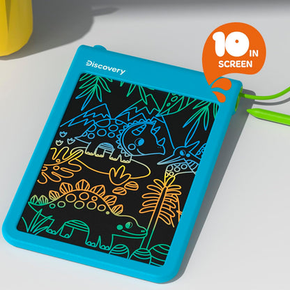 Discovery™ Bright Doodles LCD Art Tablet - Mess-Free Colorful Drawing Pad & Tethered Stylus| Widescreen Display| LCD Writing Tablet for Kids| Arts & Crafts Toy| Toddler Learning Toy| Doodle Board Gift