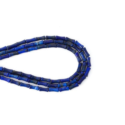 5x12mm Natural Lapis Lazuli Stone Bamboo Shape Gem Healing Energy Loose Spacer Beads for DIY Necklace Bracelet Earring
