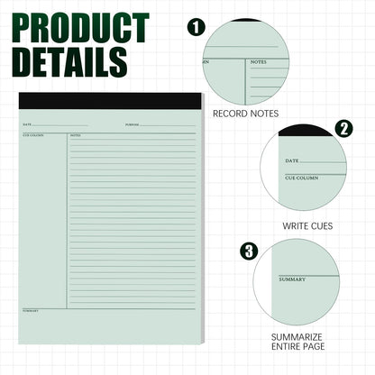 PerKoop 8 Pcs Writing Note Pads Notes System 8.5 x 11 Inches College Ruled Legal Pads Lined Paper Notebooks for Office School Teacher Students College Business, 45 Sheets Per Pad (Multicolor)