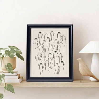 Framed Abstract Canvas Wall Art Decor, Minimalist Wall Prints for Bedroom Bathroom Office, Posters for Living Room Aesthetic, Nature Painting Artwork