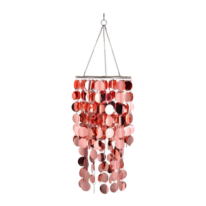 FlavorThings Bling Hanging Chandelier Great idea for Wedding Chandeliers Centerpieces Decorations and Any Event Party Decor (Rose Gold)