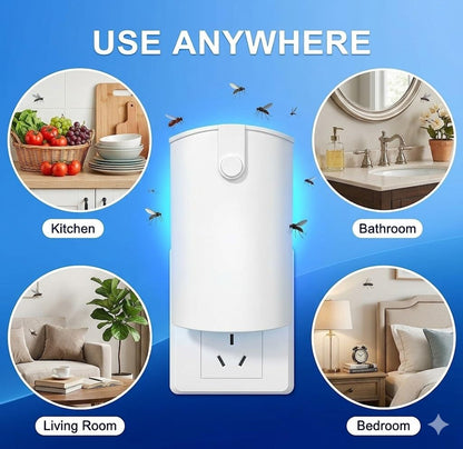 2 Pack Flying Insect Trap, Fruit Fly Trap Indoor with 8 Sticky Boards, Gnats Killer Moth Trap Fly Catcher with Blue UV Light, Mosquito Attractant Bug Zapper for Home, Office(2026 Upgrade)
