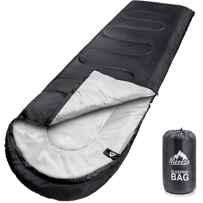 MEREZA Sleeping Bags XL for Adults Mens Large Wide Sleeping Bag for Camping & Backpacking Big and Tall Sleeping Bags for Women 4 Season Warm & Cool Weather with Compression Sack 20-32°F