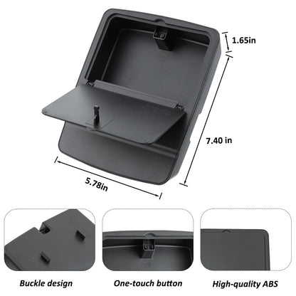 JKCOVER Center Console Hidden Organizer Box Compatible with Jeep Wrangler JK/JKU 2011-2016 2017 2018 Accessories Armrest Secret Compartment One-Touch Hidden Storage （Patent Design）