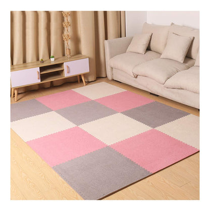 ALGFree Interlocking Floor Tiles Foam Puzzle Mat，1cm Thick Baby Toddler Crawling Mat Play Room Soft Playmats Easy Travel, Free Combination (Color : B, Size : 30x30x1cm-30pcs)