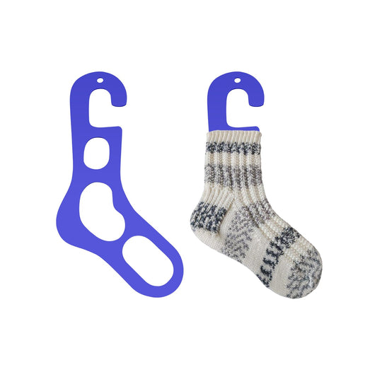 Autumnswan 2Pcs Acrylic Sock Blockers for DIY Crochet Socks, Knitting Sock Ruler Stocking Blockers for Beginners, Socking Stretchers for Handmade Sock Crafting（Blue）