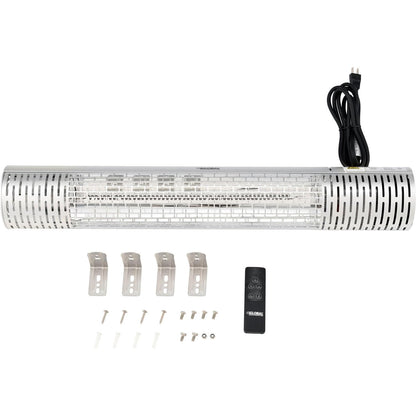 Global Industrial Infrared Patio Heater W/Remote Control, Wall/Ceiling Mount, 1500W, 120V
