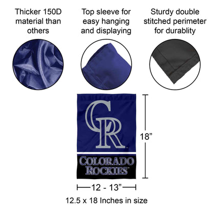 Colorado Rockies Double Sided Garden Flag