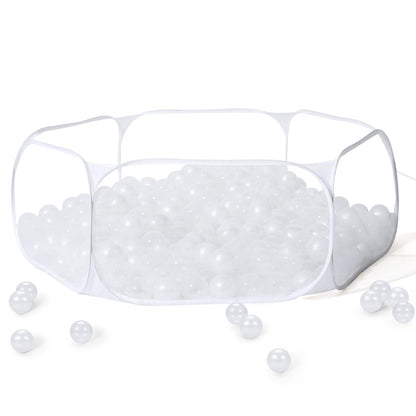 Kids Ball Pit, Large Pop Up Toddler Ball Pits 47inches Play Tent for Toddlers Girls Boys for Indoor&Outdoor Play Tent with Carry Tote, Balls Not Included (White)