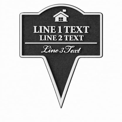 Custom Yard Stake Sign for HOA, Personalized Inground Sign For Outdoor Use, 8x10 Inches, 10x12 Inches, 11x13 Inches, 3D PETG, All-Weather, Non-Rusting, Made in USA