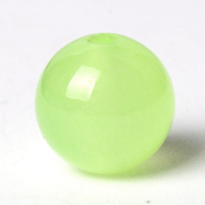 ACYUNLEI 100Pcs Natural Stone Beads 6mm Mint Green Jasper Round Loose Gemstone Energy Healing Beads Hole Size 1mm DIY Smooth Beads for Bracelet Necklace Earrings Jewelry Making