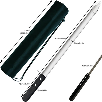 Voniel 23.6 Inch Long Kabob Skewers,0.91 Inch Wide Skewers for Kabobs,Metal Stainless Steel Kebob for Grilling,Extra Large Flat Kebab,BBQ Tool,Barbecue Sticks with Black Wood Handle,7 Pack with Bag.