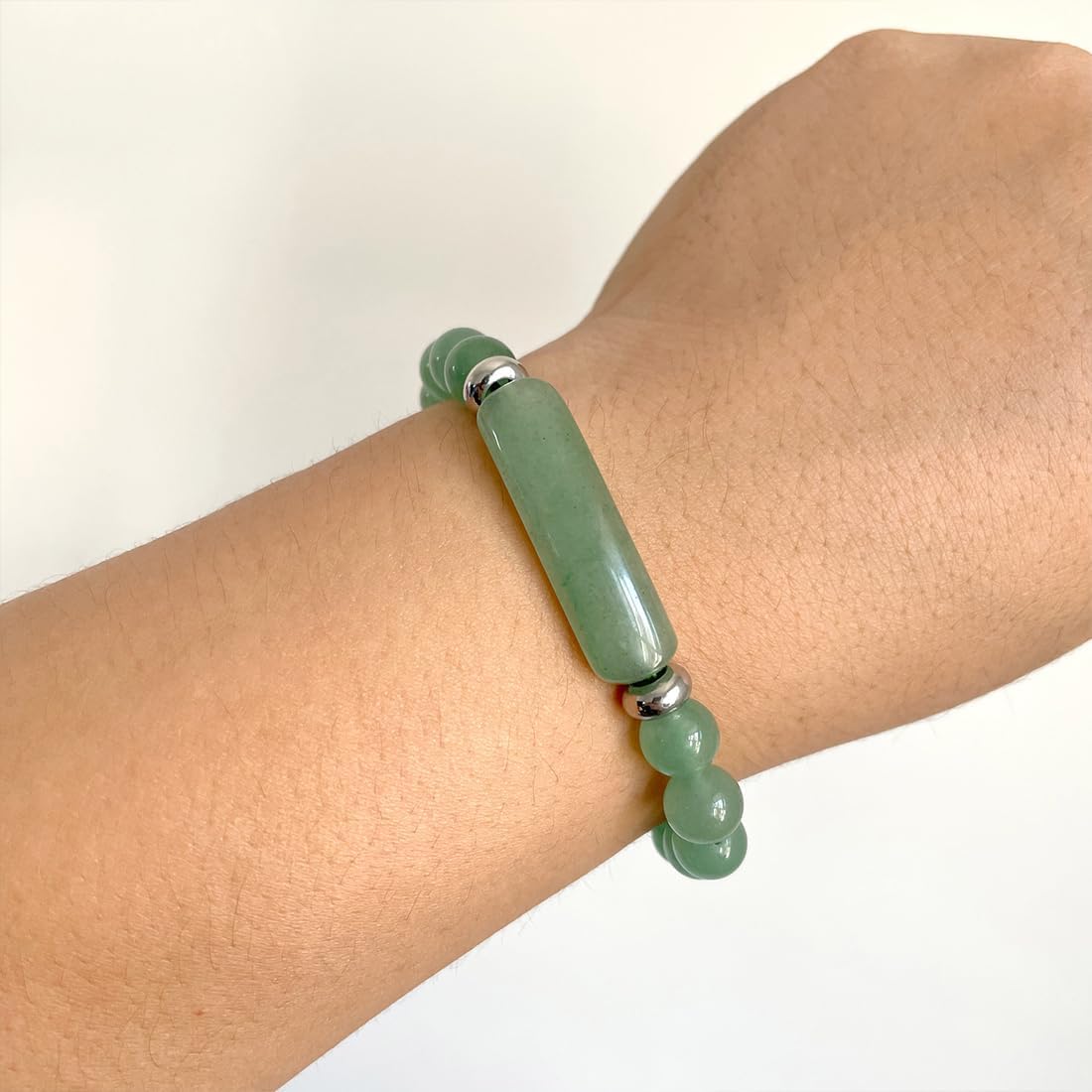 HAIXIAN Unisex Dongling Jade Natural Gemstone Bracelet, Elastic Adjustable Quartz Crystal Gemstone Bracelet Jewelry for Men Women (A1_Dongling Jade)