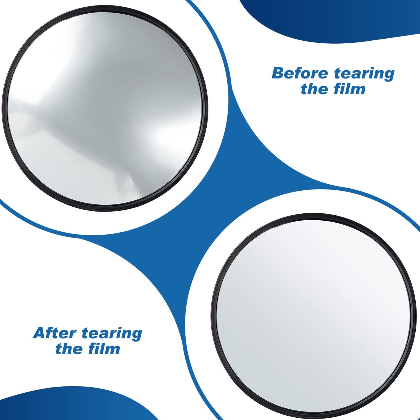 Maitys 2 Pcs Convex Mirror Acrylic Safety Security Traffic Corner Mirrors Adjustable Wide Angle View with Fixing Bracket for Indoor Outdoor Garage School Classroom Warehouse(24 Inch)
