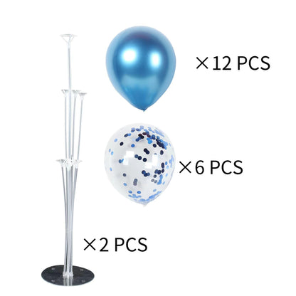 MYZSBRDM 2Set Purple Balloons Stand,Balloons Stands for Table,Purple Balloons Centerpieces for Tables for Birthday,Baby Shower,Wedding,Anniversary Table Party Decorations.（With light string）